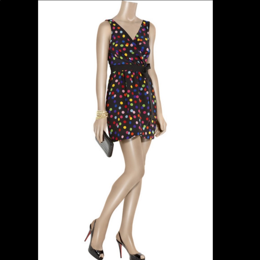 COPY - D&G Polka-dot silk-crepe mini dress 90s look